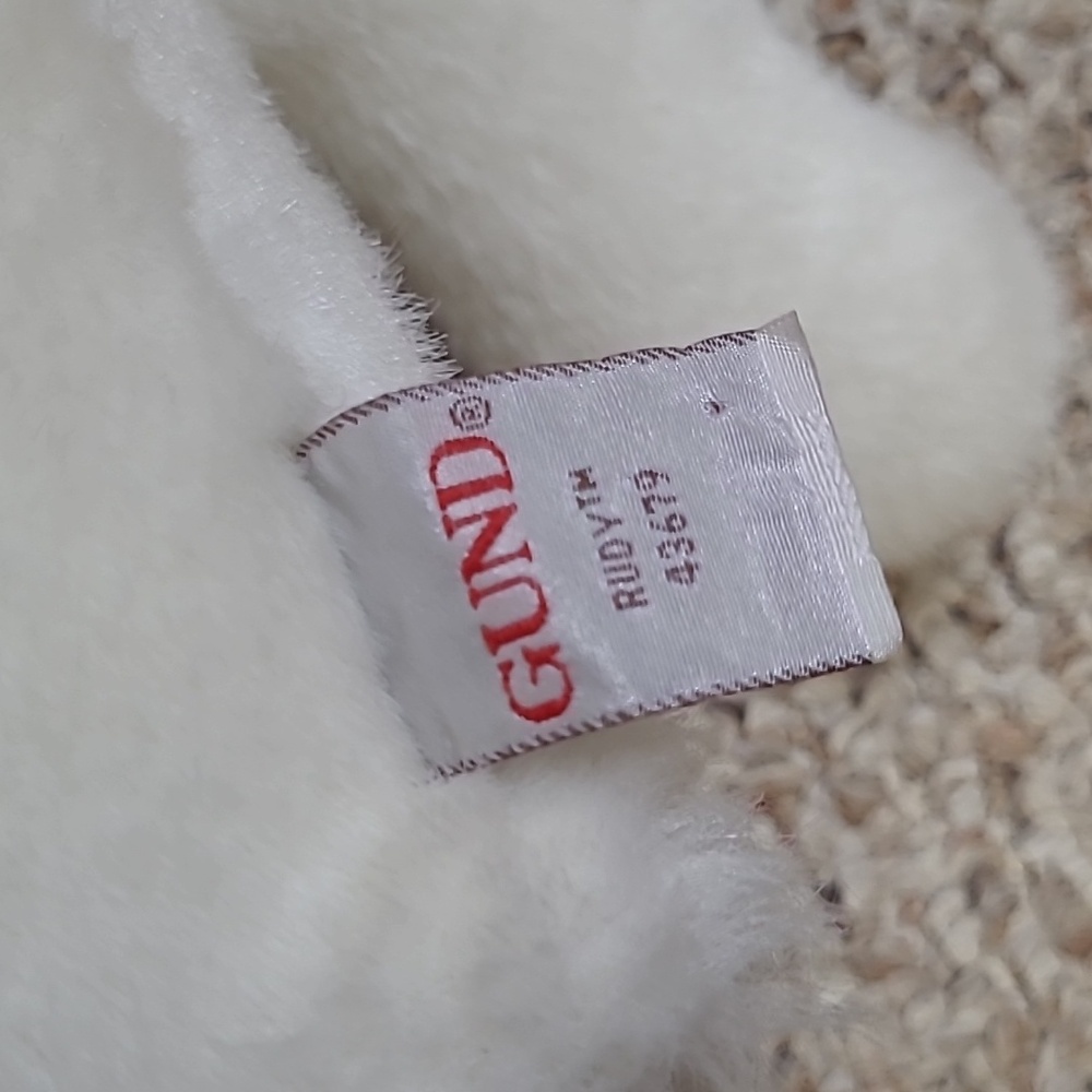 Gund Rudy White Rabbit Stuffed Toy - Picture 3 of 6